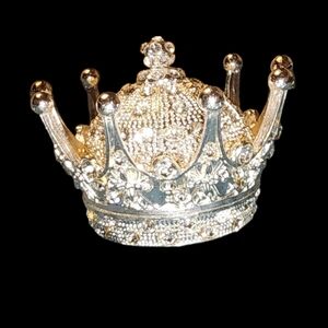 Silver Crown Trinket Box